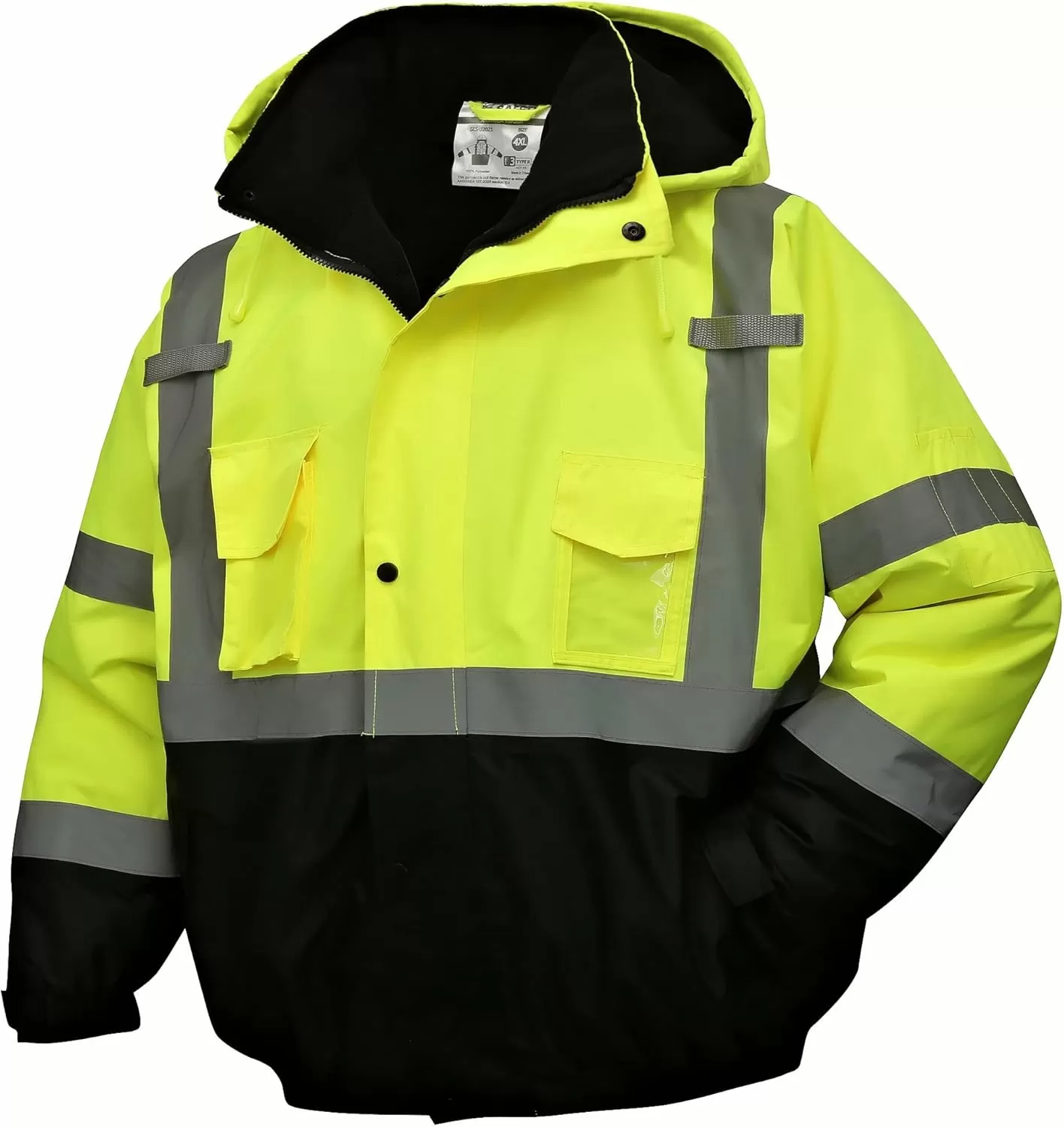 Fluorescent yellow workwear jacket